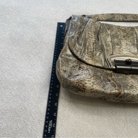 Coach Kristin Python Embossed Shoulder Bag - Picture 3 of 14